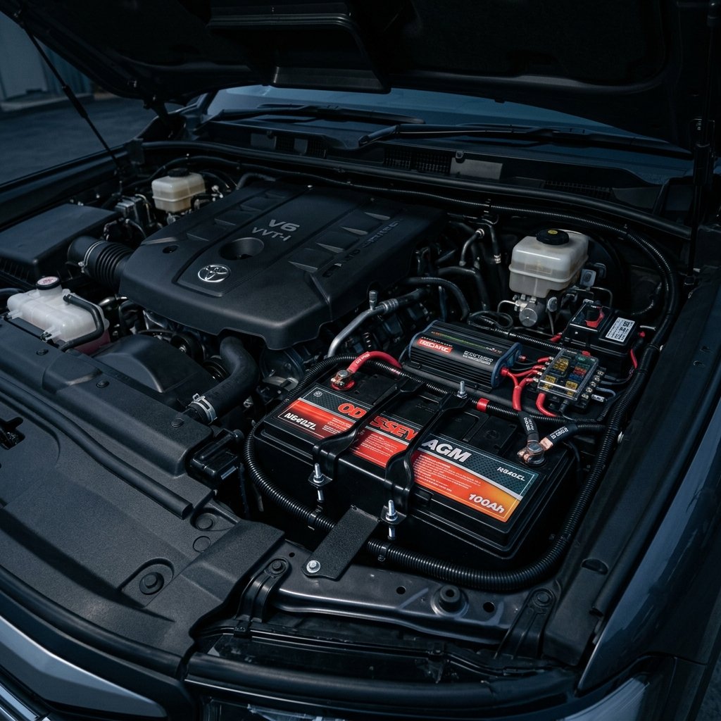 Clean dual battery install
